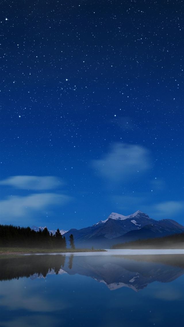 640x1136 night landscape mountains reflection - mountains iPhone Wallpaper