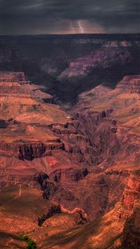 storm passing through the grand canyon wallpaper