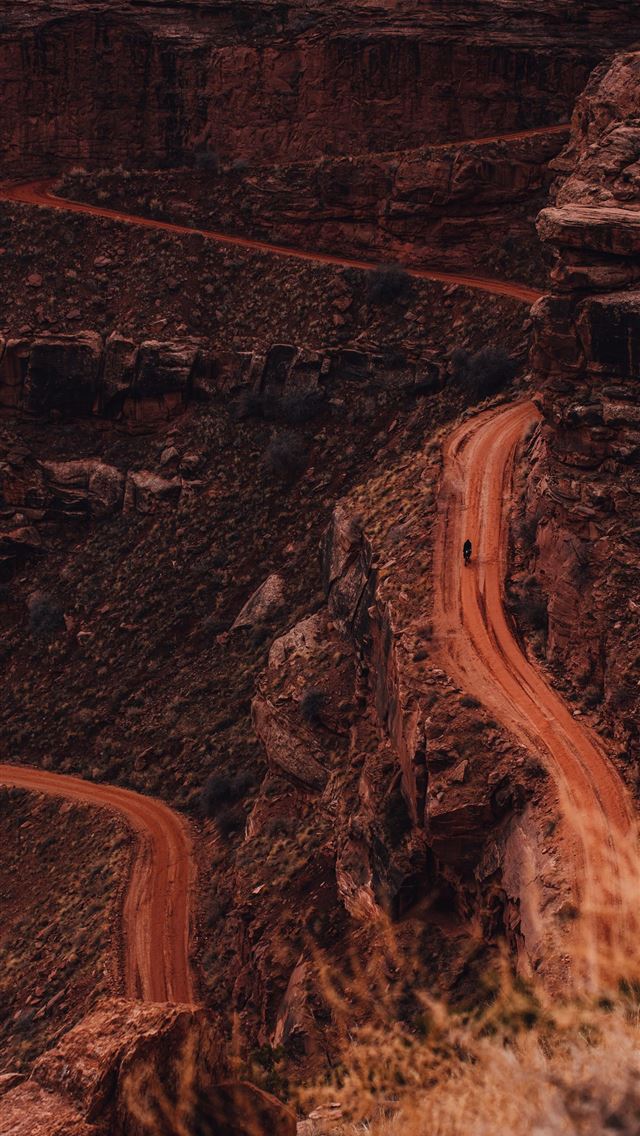 640x1136 aerial view of brown rocky mountain - scenery iPhone Wallpaper