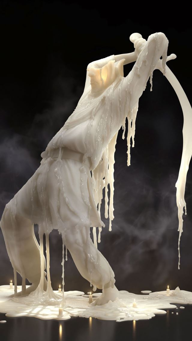 640x1136 Melting candle wax - posture iPhone Wallpaper