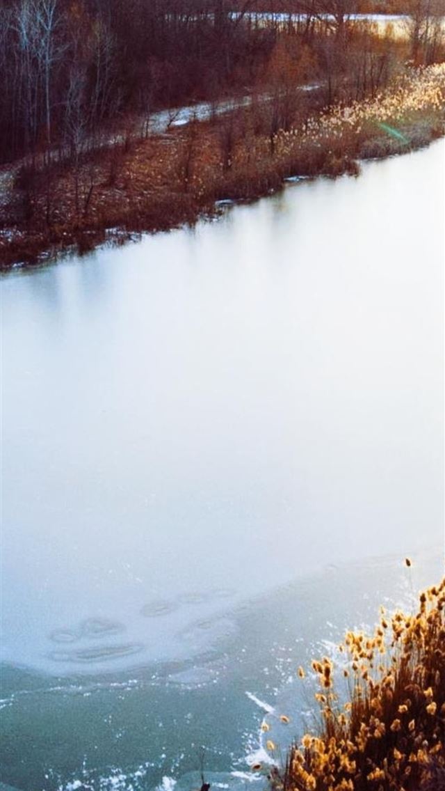 640x1136 sunset by small lake -  iPhone Wallpaper