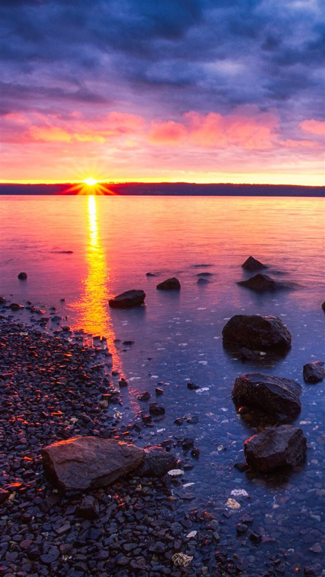 sunrise at seal rock iPhone wallpaper 