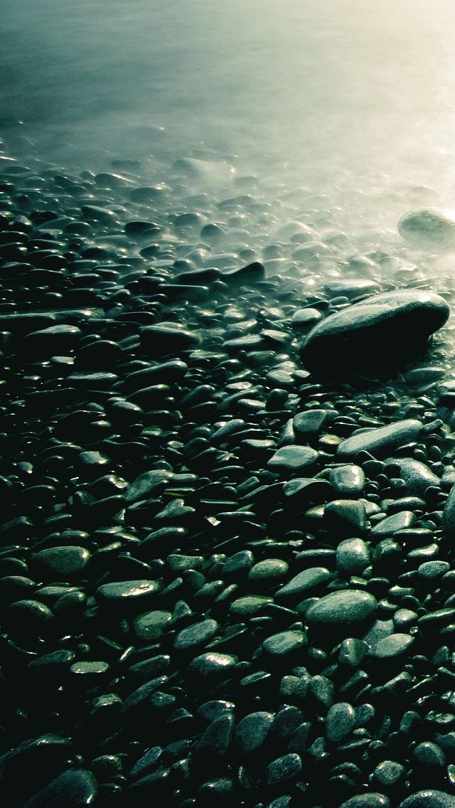 640x1136 Mist And Rocks - stone iPhone Wallpaper