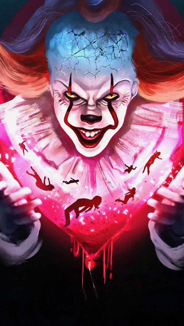 pennywise newart iPhone wallpaper 
