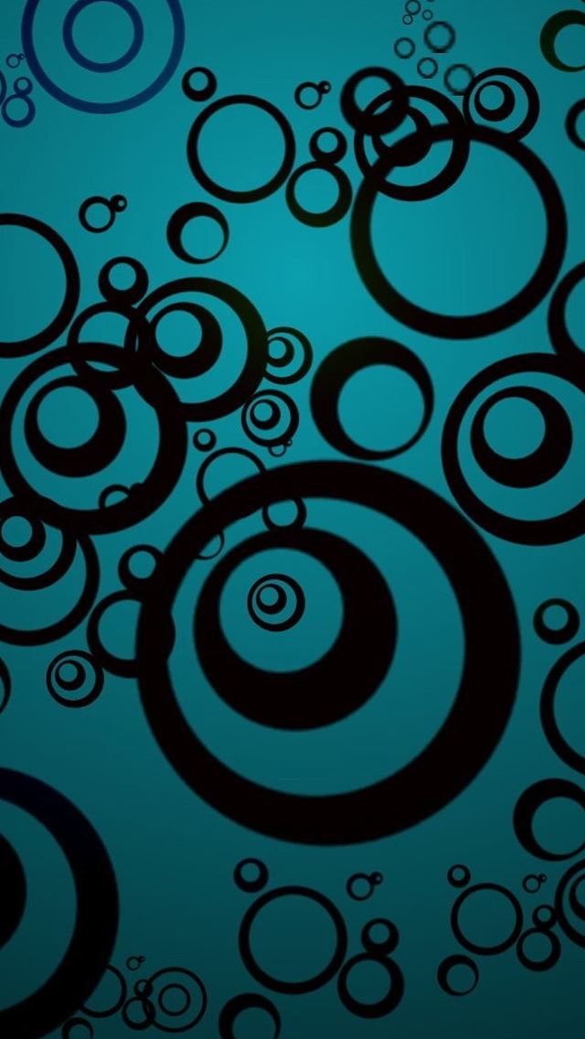 640x1136 Black Circles - bubble iPhone Wallpaper