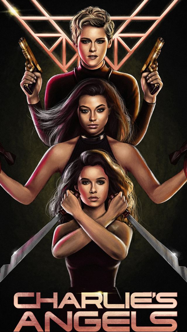 640x1136 charlies angels 2019 art - 2019 movies iPhone Wallpaper