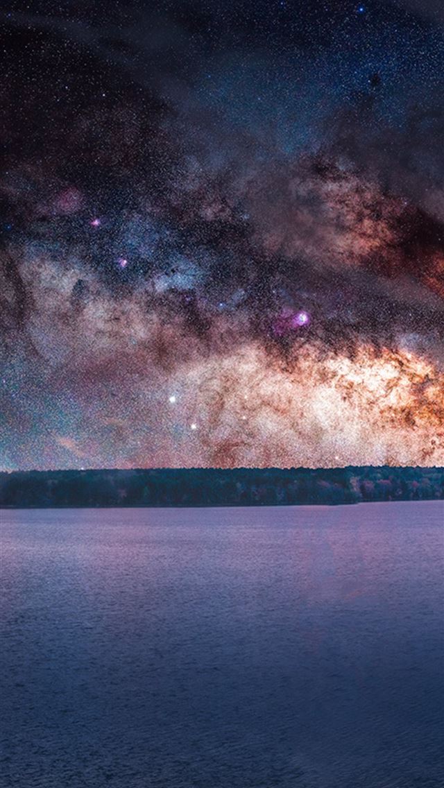 640x1136 colorful sky stars landscape sea - sea iPhone Wallpaper