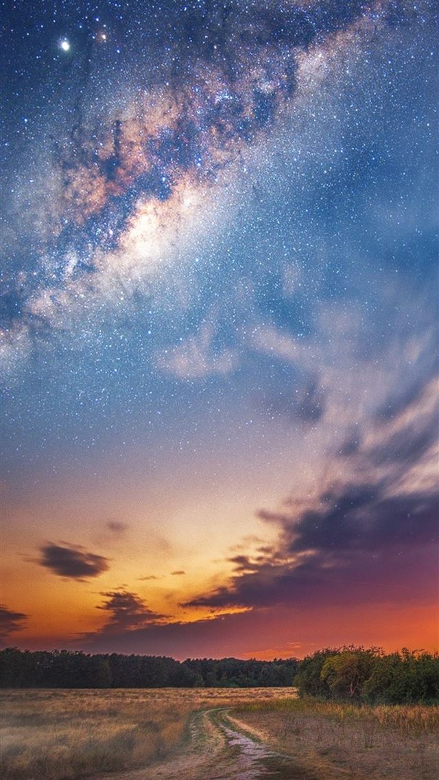 640x1136 milky way night sky stars - night iPhone Wallpaper