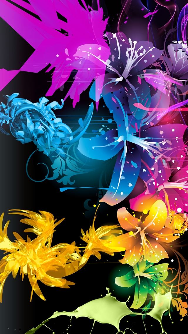 640x1136 Beautiful Fractal Flowers - flowers iPhone Wallpaper