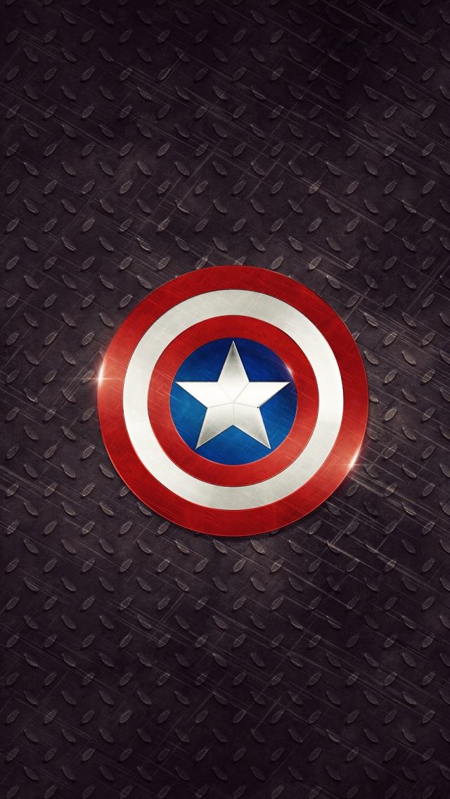 640x1136 Captain America Logo - circle iPhone Wallpaper