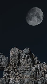 astronomy rocks mountains 4k wallpaper