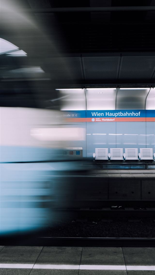 640x1136 panning photography of train - grey iPhone Wallpaper