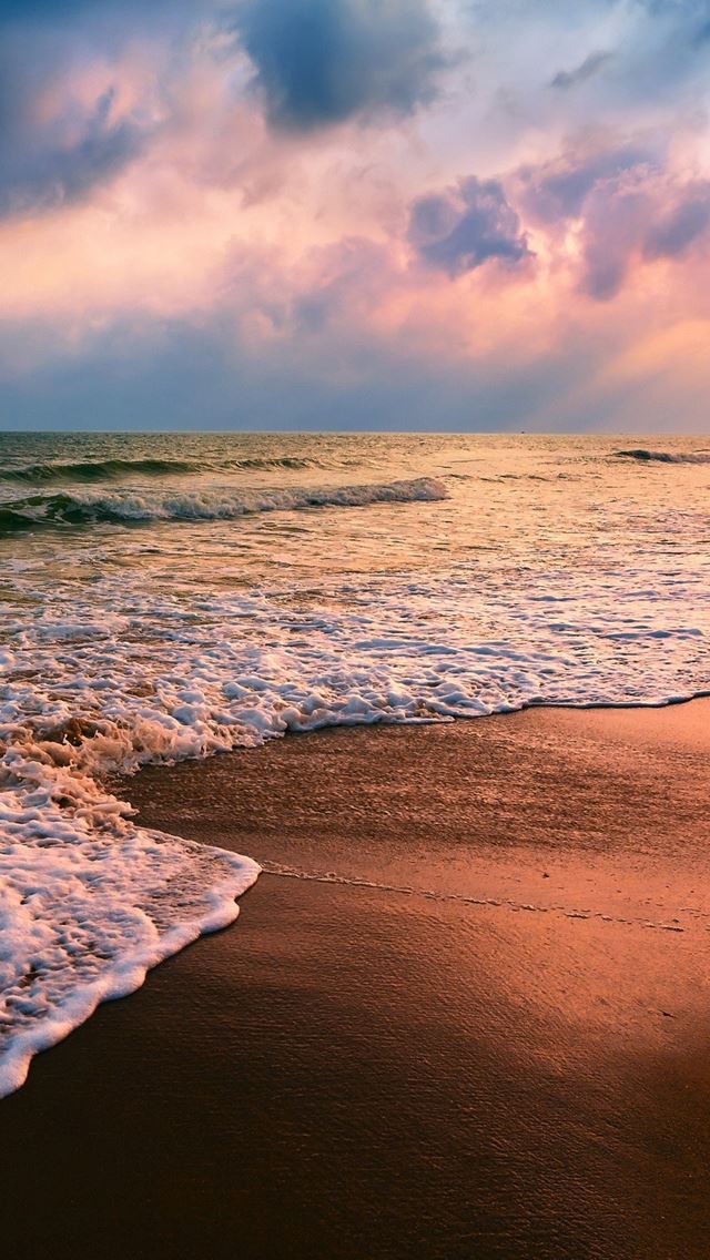 640x1136 Shore Waves - sea iPhone Wallpaper