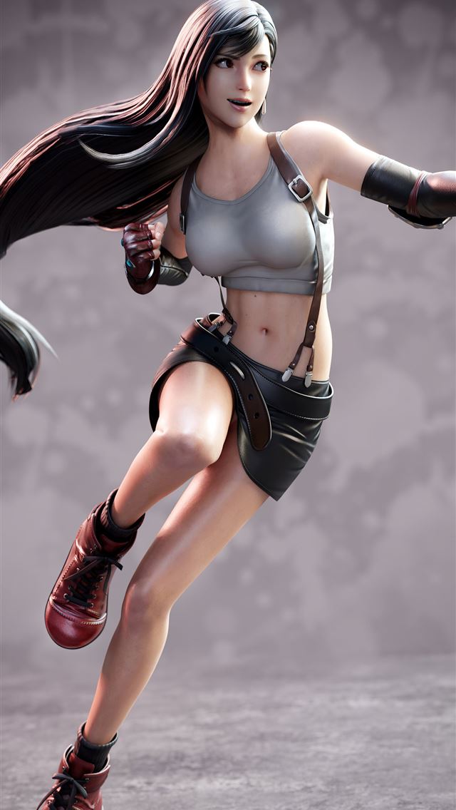 640x1136 tifa lockhart art 4k - final fantasy iPhone Wallpaper
