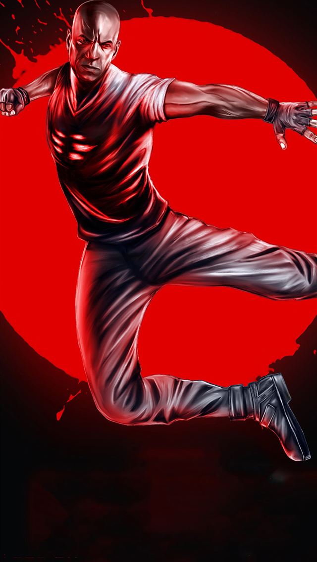 640x1136 vin diesel blood shot - artwork iPhone Wallpaper