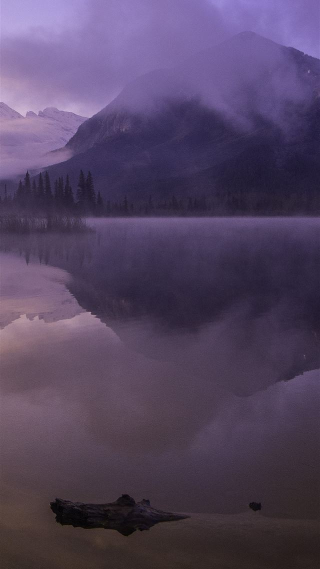 640x1136 mountains sunrise clear sky violet 5k - lake iPhone Wallpaper