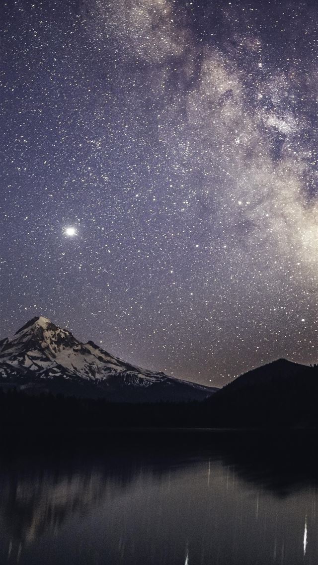 640x1136 lost lake milky way time lapse 5k - lake iPhone Wallpaper
