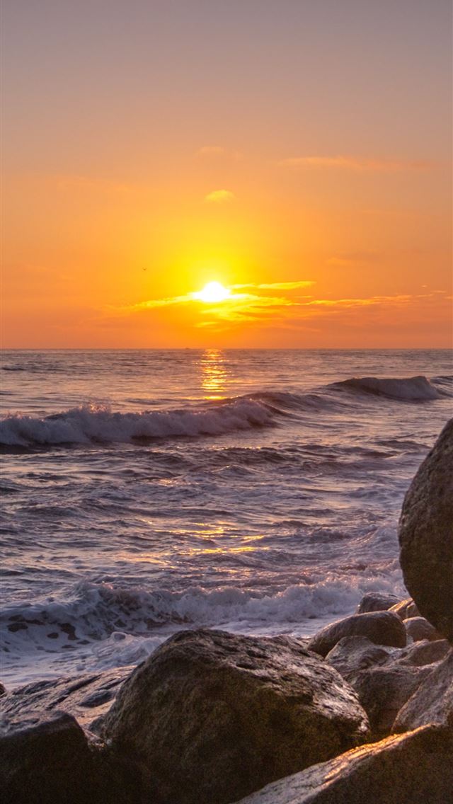 640x1136 sunset at buccaneer beach 4k -  iPhone Wallpaper
