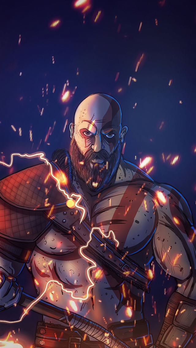 640x1136 kratos 2020 artwork 4k - kratos iPhone Wallpaper