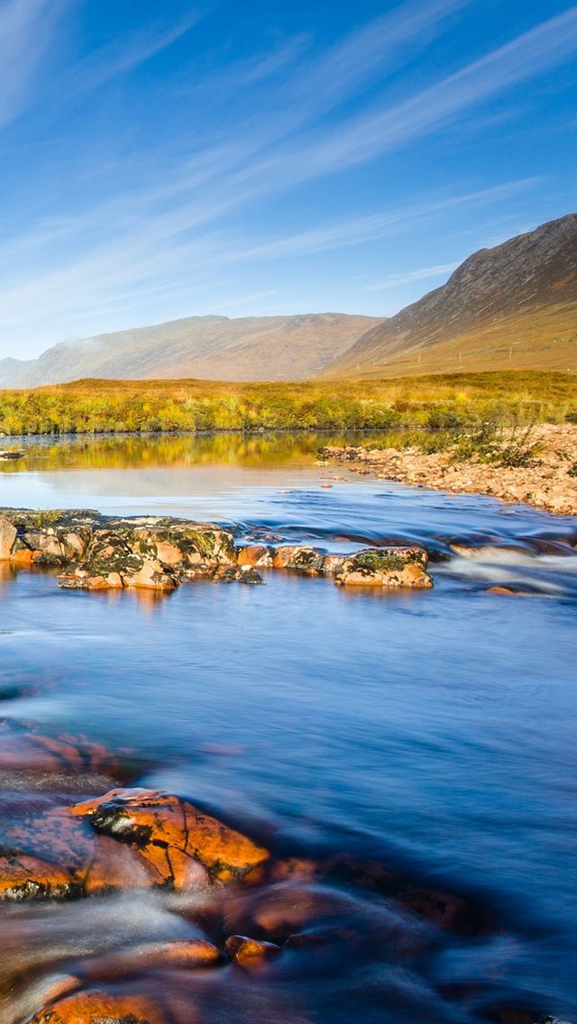640x1136 River water - stone iPhone Wallpaper
