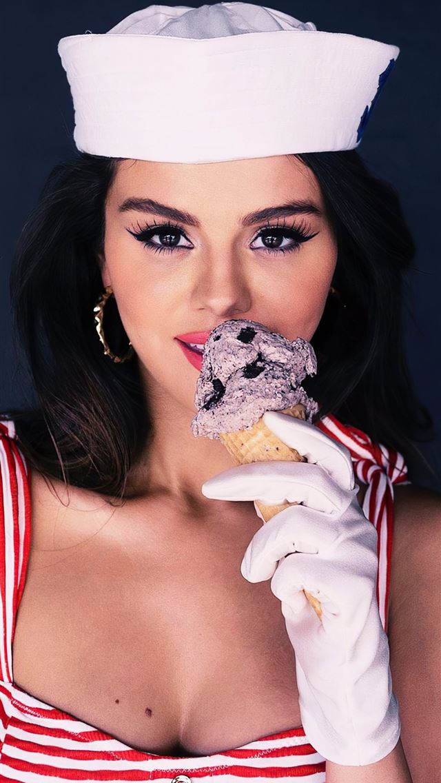 640x1136 selena gomez ice cream - music iPhone Wallpaper