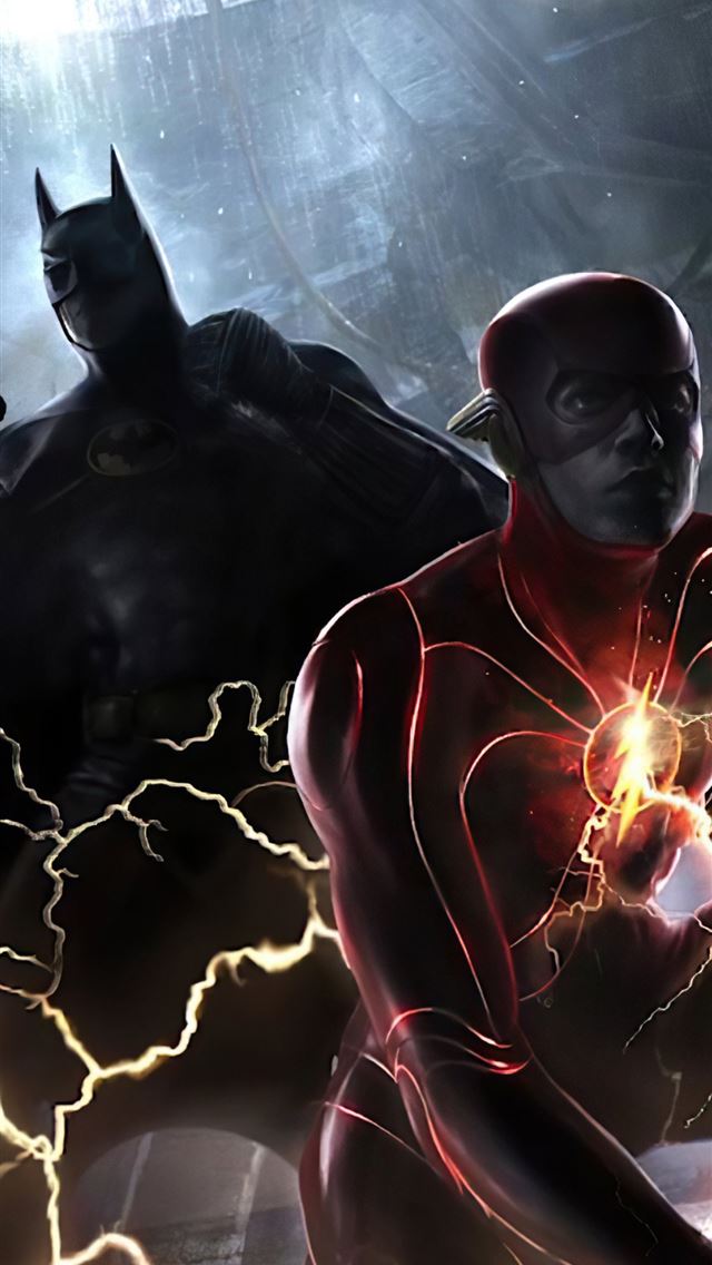 640x1136 the flash and batman - flash iPhone Wallpaper