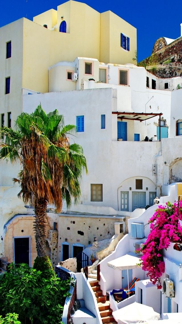 640x1136 Santorini Oia -  iPhone Wallpaper