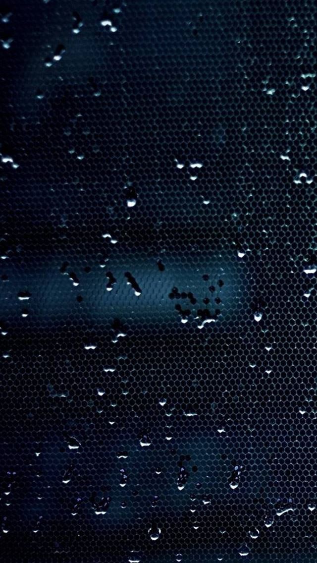 640x1136 Water Drops On A Mesh - droplet iPhone Wallpaper