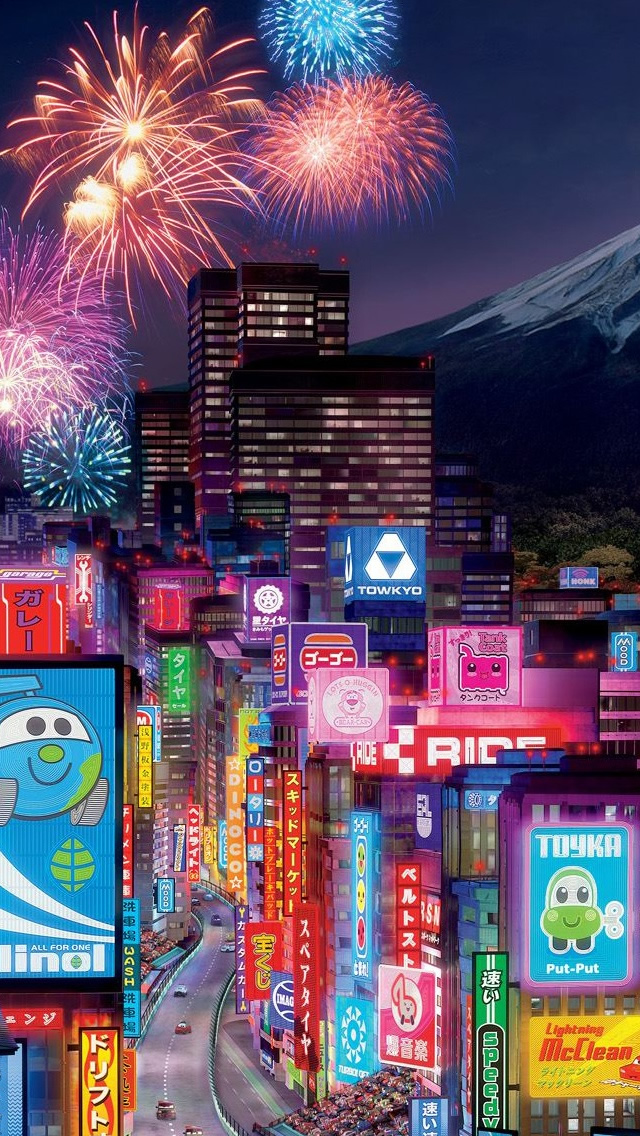 Tokyo City In Cars 2 Iphone Wallpapers Free Download