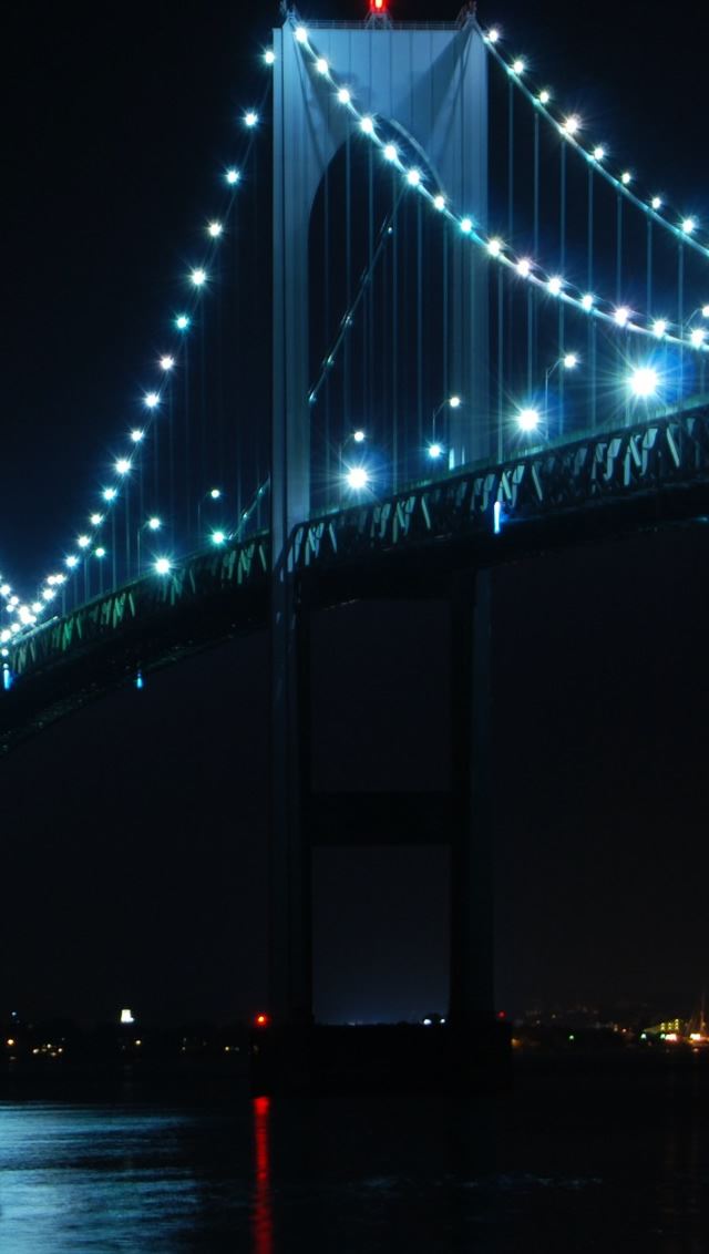 640x1136 Newport Bridge Rhode Island - river iPhone Wallpaper