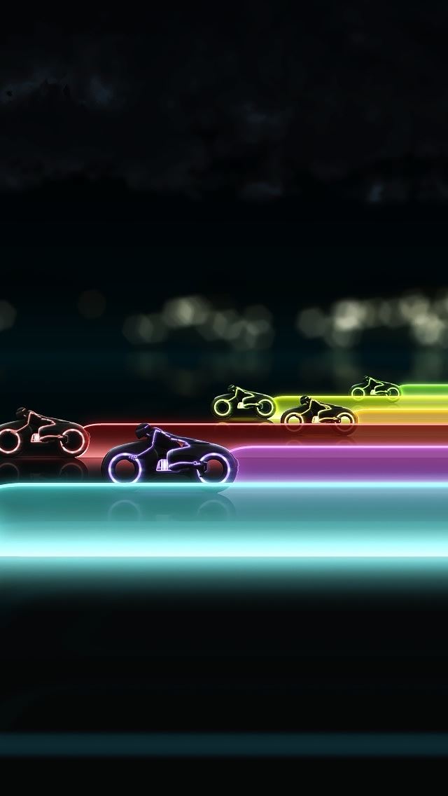 640x1136 Tron Legacy Lightcycle Race - race iPhone Wallpaper