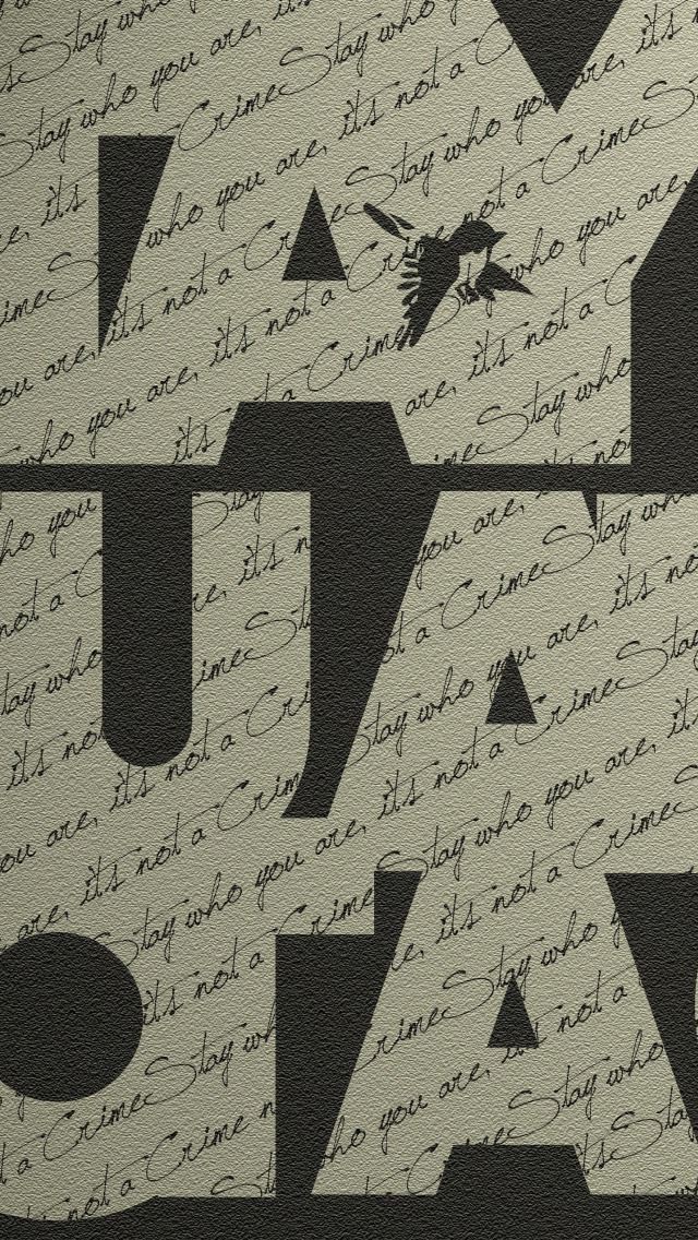 640x1136 Stay Who You Are Its Not A Crime - bird iPhone Wallpaper