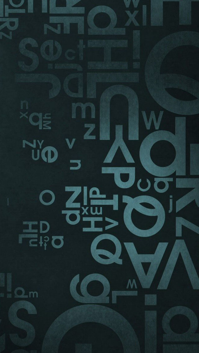 Letters English iPhone wallpaper 