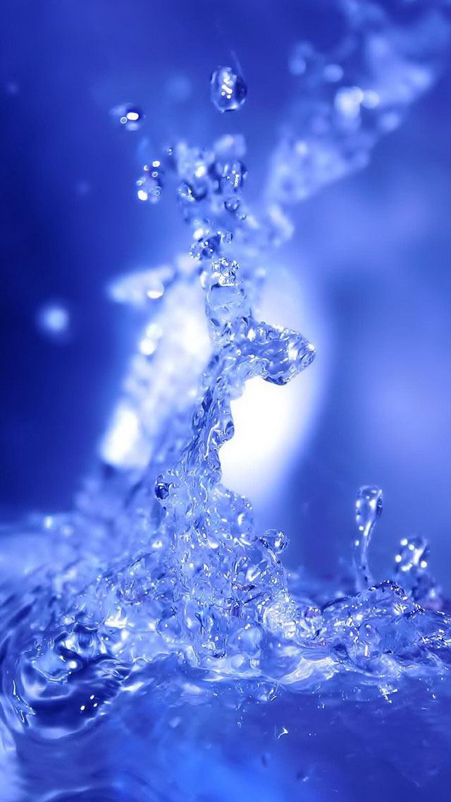 640x1136 Water Drops Splash - bokeh iPhone Wallpaper