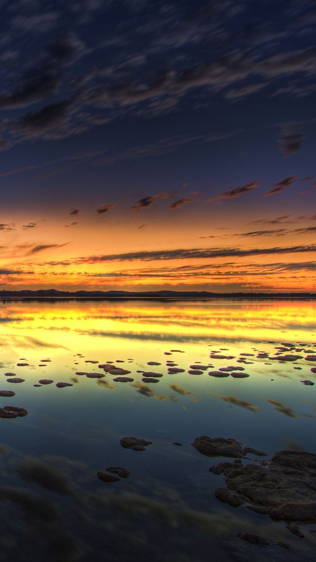 640x1136 Sunset Sea -  iPhone Wallpaper