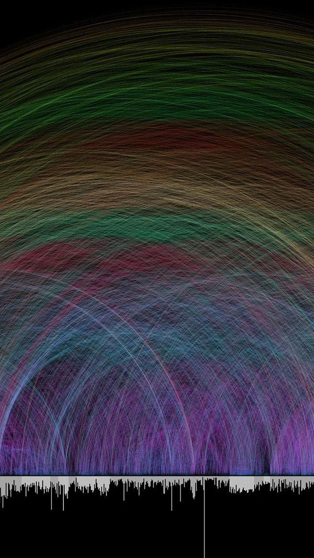 640x1136 Rainbow Rays - orange iPhone Wallpaper