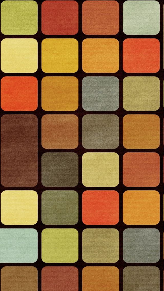 640x1136 Rubiks Cube Squares Retro -  iPhone Wallpaper