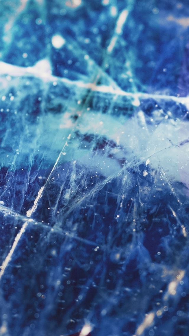640x1136 Cracked ice surface - cracked iPhone Wallpaper