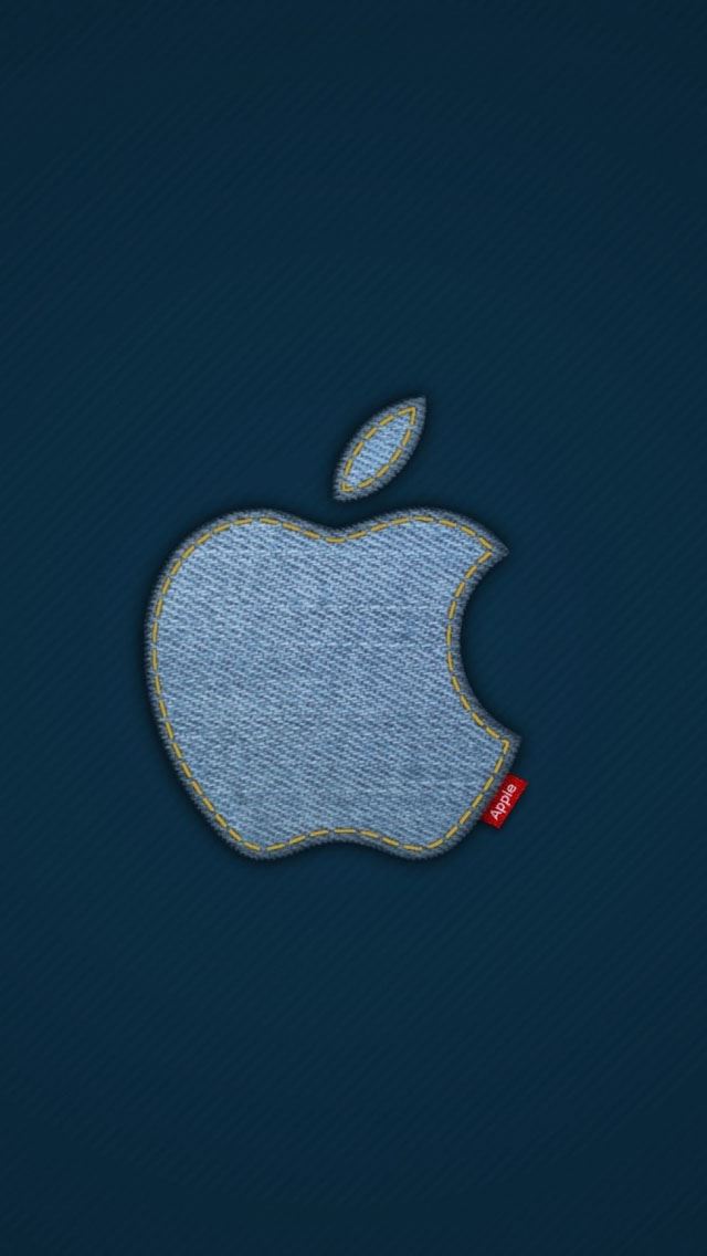 640x1136 Apple Blue Jeans Logo - logo iPhone Wallpaper