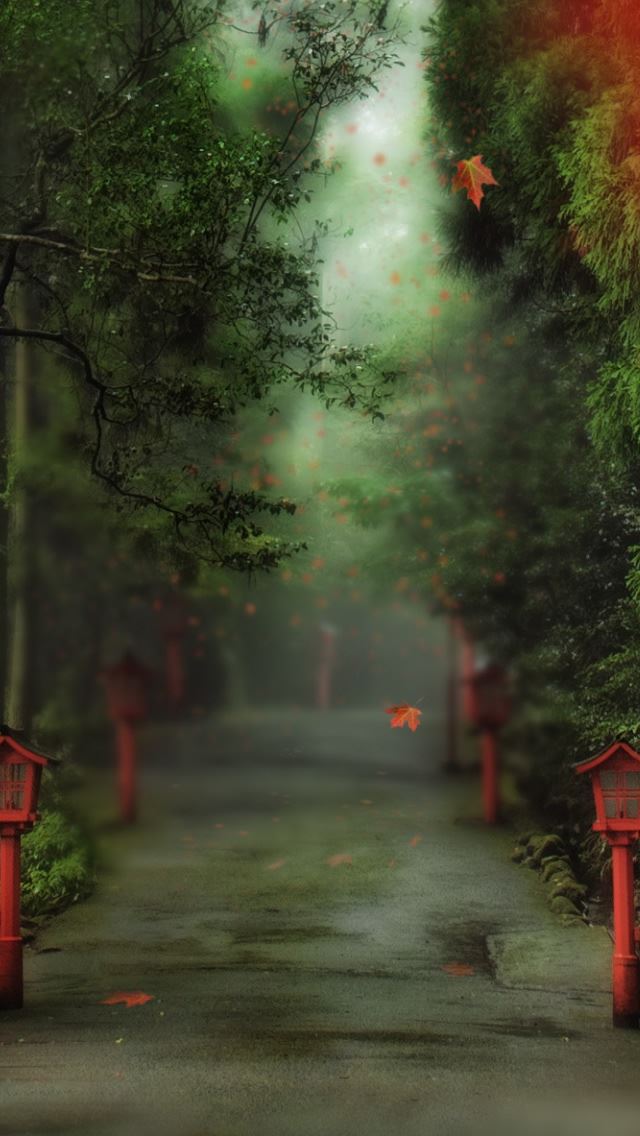 640x1136 Alley In The Forest - alley iPhone Wallpaper