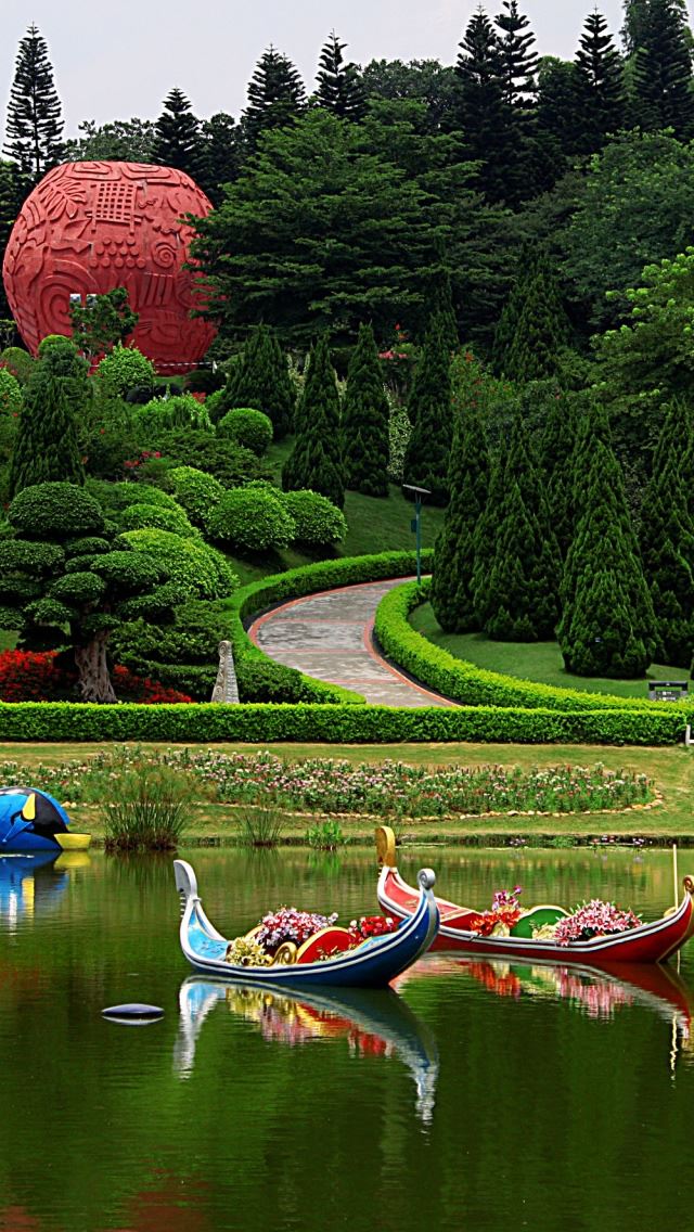 640x1136 Yuntai Garden - lake iPhone Wallpaper