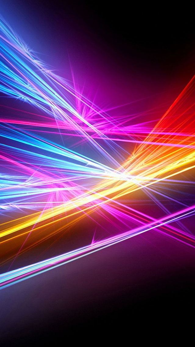 640x1136 Rays Color Black Background - orange iPhone Wallpaper