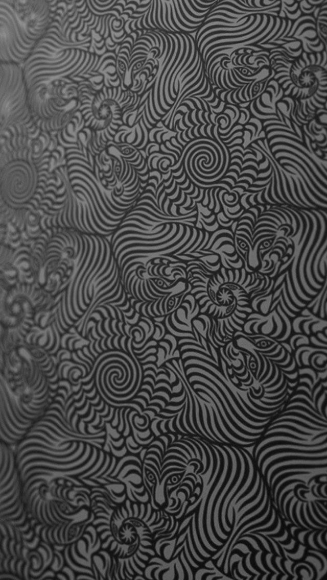 640x1136 Texture Black White Patterns Tigers - patterns iPhone Wallpaper