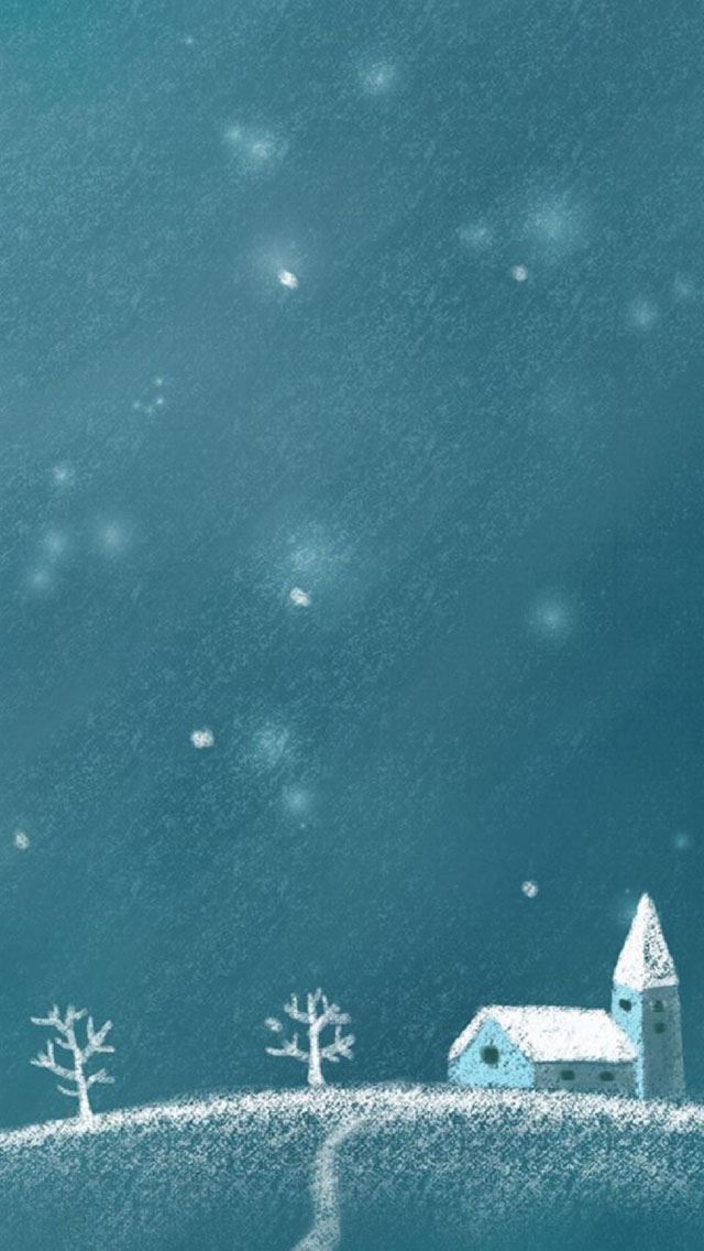 640x1136 Night Snow Winter -  iPhone Wallpaper