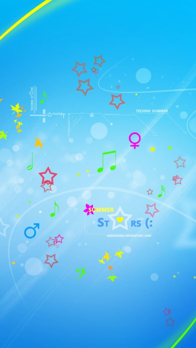 640x1136 Summer Stars - yellow iPhone Wallpaper