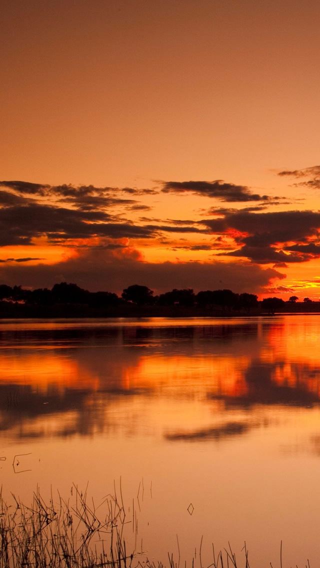 640x1136 Sunset Reflection - reflection iPhone Wallpaper