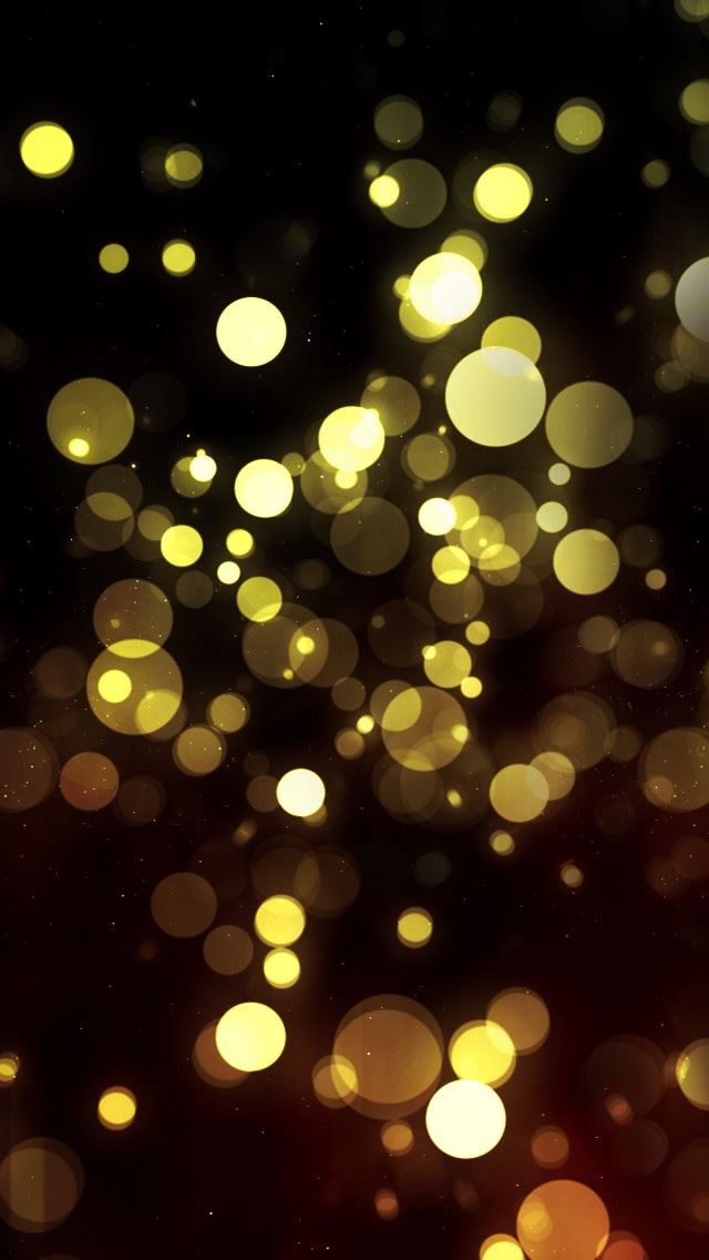 640x1136 Abstract Golden Bokeh - circle iPhone Wallpaper