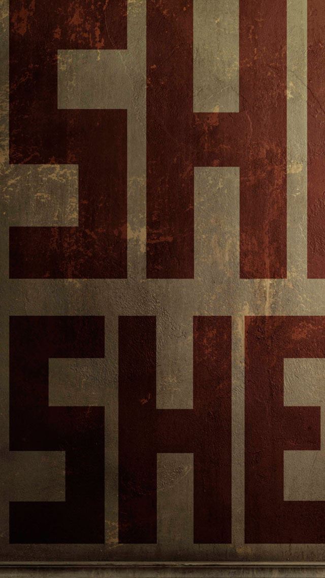 640x1136 Letters on the wall - wall iPhone Wallpaper