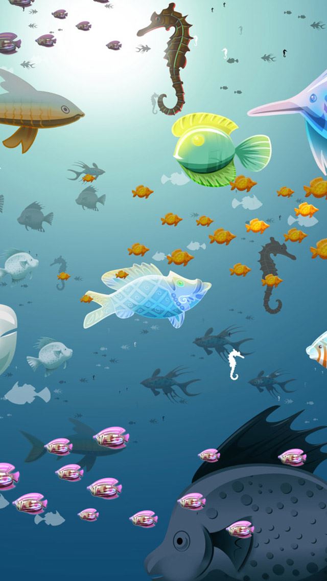 640x1136 Underwater Shoal of fish - underwater iPhone Wallpaper