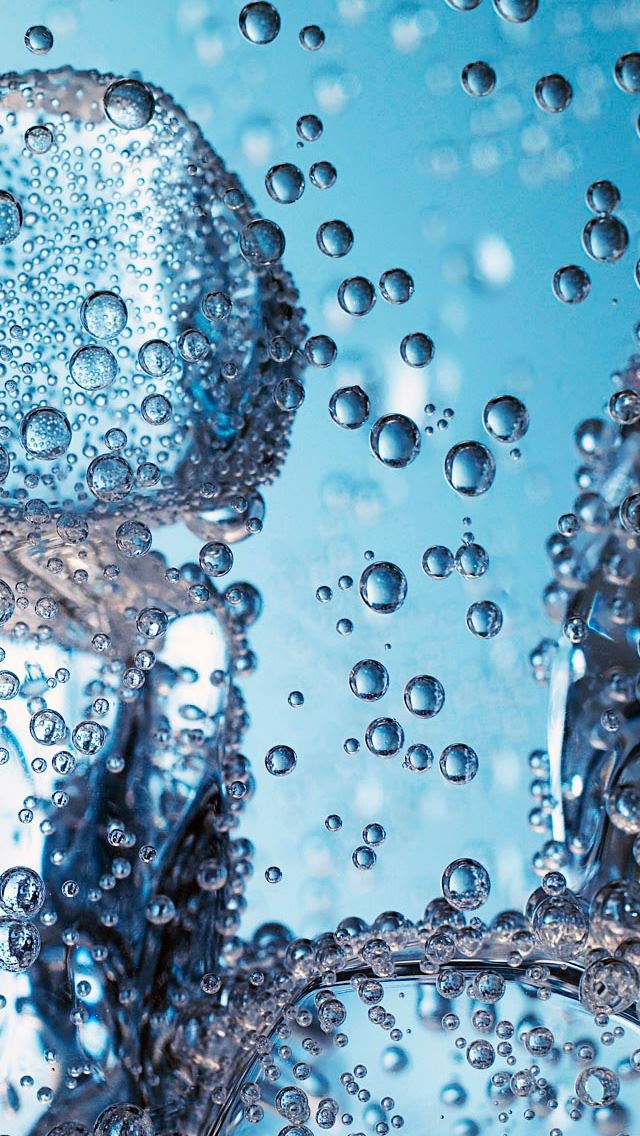 640x1136 Ice Cubes Closeup - bubble iPhone Wallpaper